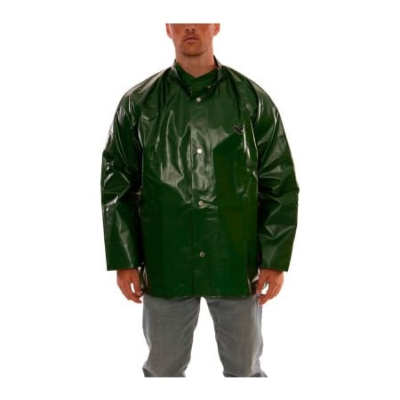 Tingley® Iron Eagle® Jacket - Green - Inner Cuffs/Storm Fly Front/Hood Snaps, Med.